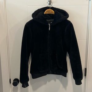 American Stitch Black Faux Fur Hooded Ski Jacket